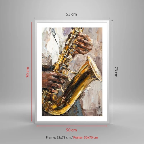 Poster in cornice bianca - Tempo di assolo - 50x70 cm