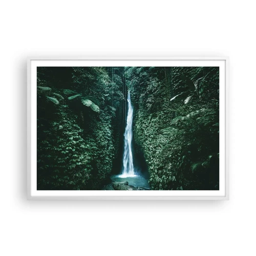 Poster in cornice bianca - Terme tropicali - 100x70 cm