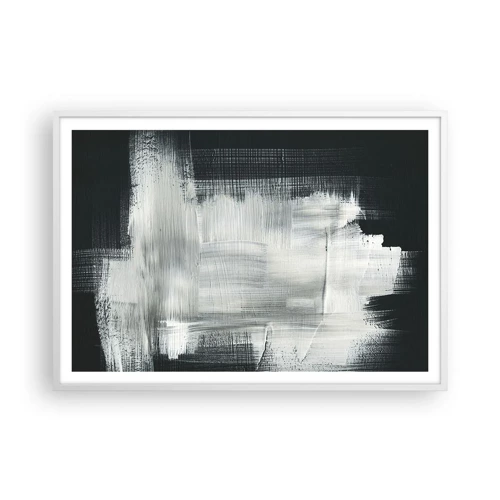 Poster in cornice bianca - Tessuto in verticale e in orizzontale - 100x70 cm