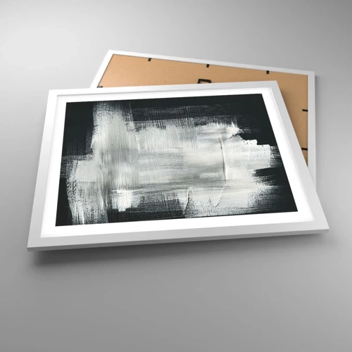 Poster in cornice bianca - Tessuto in verticale e in orizzontale - 50x40 cm