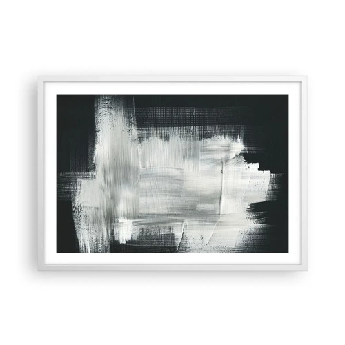Poster in cornice bianca - Tessuto in verticale e in orizzontale - 70x50 cm