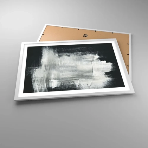 Poster in cornice bianca - Tessuto in verticale e in orizzontale - 70x50 cm