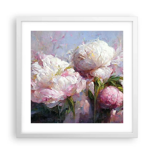 Poster in cornice bianca - Un bouquet pieno di vita - 40x40 cm