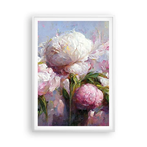 Poster in cornice bianca - Un bouquet pieno di vita - 70x100 cm