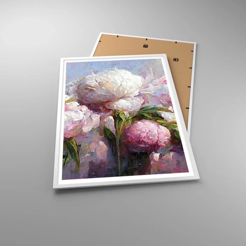 Poster in cornice bianca - Un bouquet pieno di vita - 70x100 cm