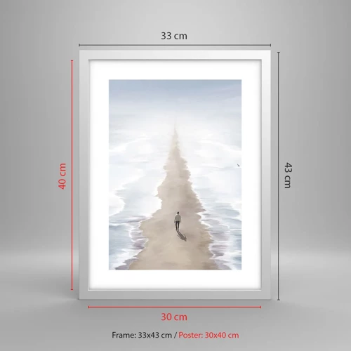 Poster in cornice bianca - Un futuro luminoso - 30x40 cm