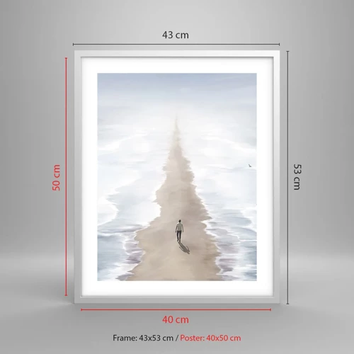 Poster in cornice bianca - Un futuro luminoso - 40x50 cm