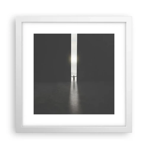 Poster in cornice bianca - Un passo verso un chiaro futuro - 30x30 cm