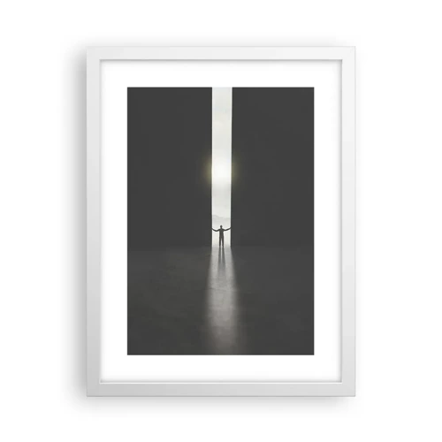 Poster in cornice bianca - Un passo verso un chiaro futuro - 30x40 cm