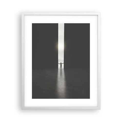 Poster in cornice bianca - Un passo verso un chiaro futuro - 40x50 cm