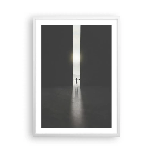 Poster in cornice bianca - Un passo verso un chiaro futuro - 50x70 cm
