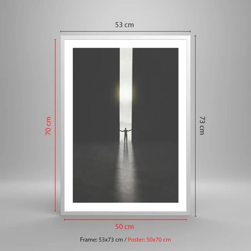 Poster in cornice bianca - Un passo verso un chiaro futuro - 50x70 cm