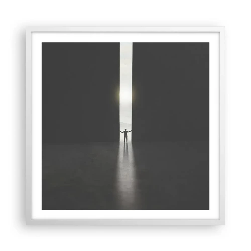 Poster in cornice bianca - Un passo verso un chiaro futuro - 60x60 cm