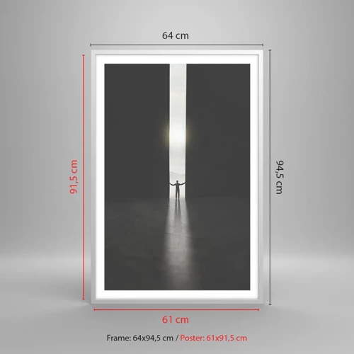 Poster in cornice bianca - Un passo verso un chiaro futuro - 61x91 cm