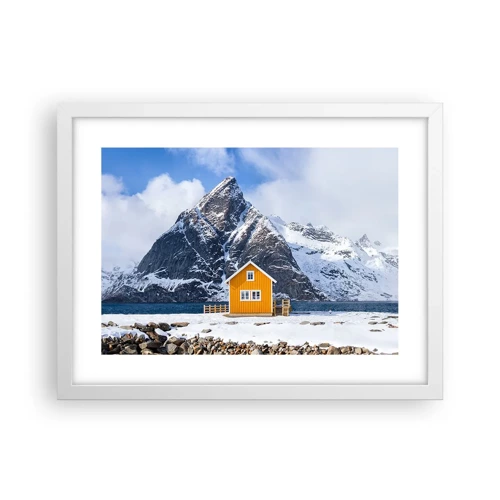 Poster in cornice bianca - Vacanze scandinave - 40x30 cm