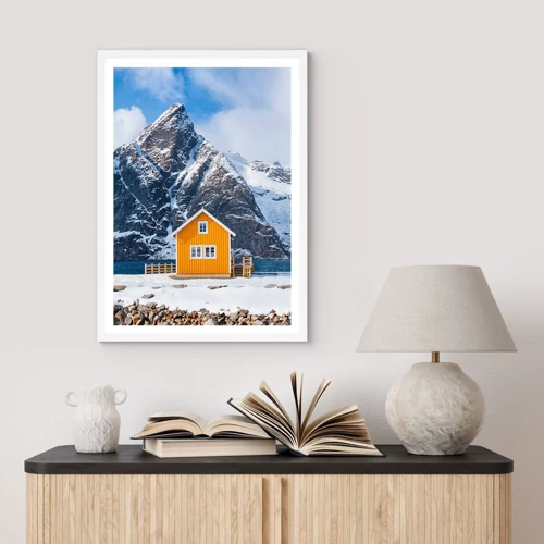 Poster in cornice bianca - Vacanze scandinave - 40x50 cm