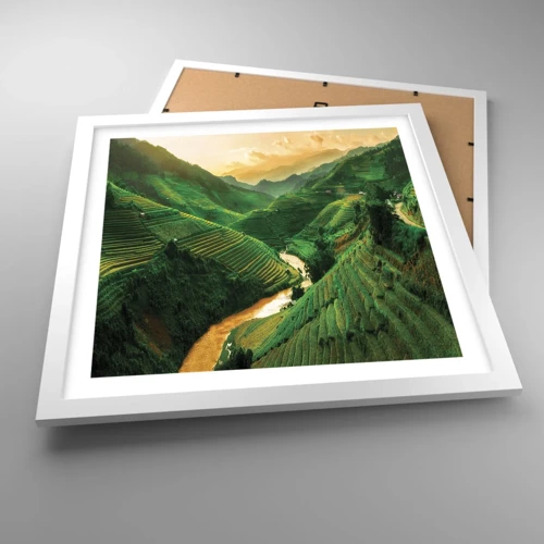 Poster in cornice bianca - Valle del Vietnam - 40x40 cm