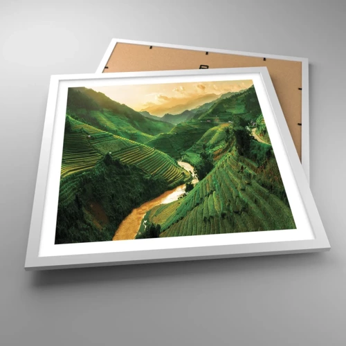 Poster in cornice bianca - Valle del Vietnam - 50x50 cm