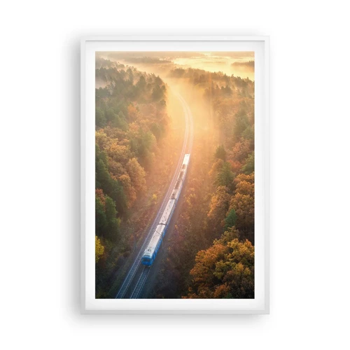 Poster in cornice bianca - Viaggio autunnale - 61x91 cm