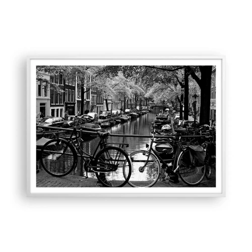Poster in cornice bianca - Vista molto olandese - 100x70 cm