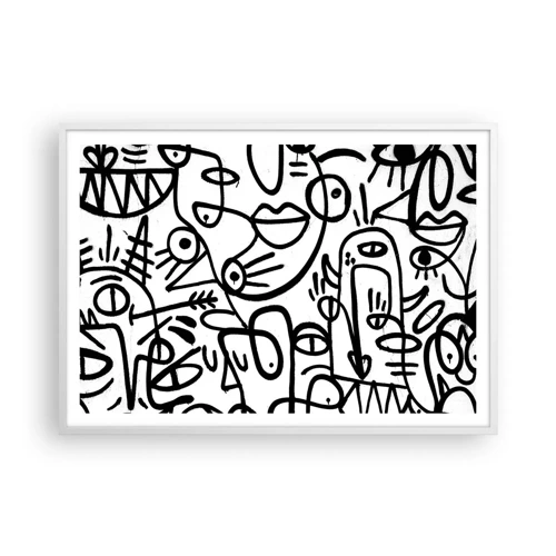Poster in cornice bianca - Volti e miraggi - 100x70 cm