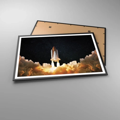 Poster in cornice nera - Ad astra! - 100x70 cm