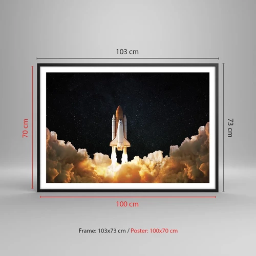 Poster in cornice nera - Ad astra! - 100x70 cm