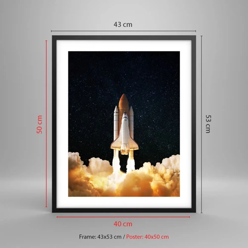 Poster in cornice nera - Ad astra! - 40x50 cm