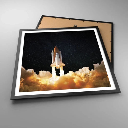 Poster in cornice nera - Ad astra! - 60x60 cm