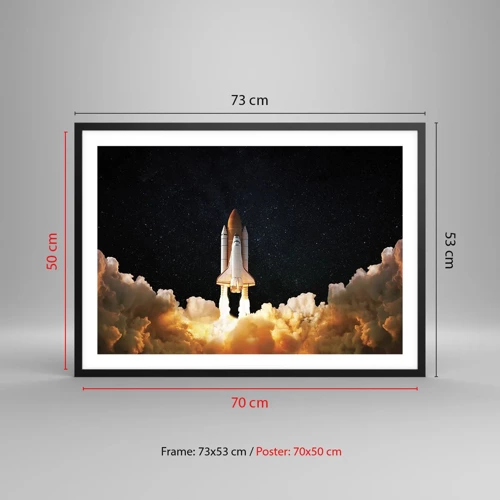 Poster in cornice nera - Ad astra! - 70x50 cm