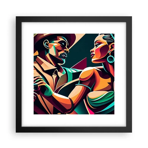 Poster in cornice nera - Al ritmo del cuore - 30x30 cm