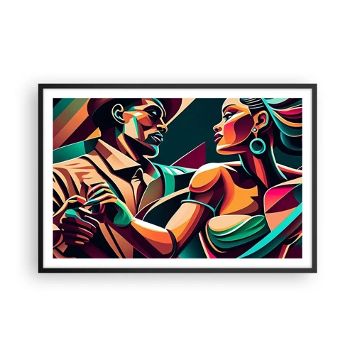 Poster in cornice nera - Al ritmo del cuore - 91x61 cm