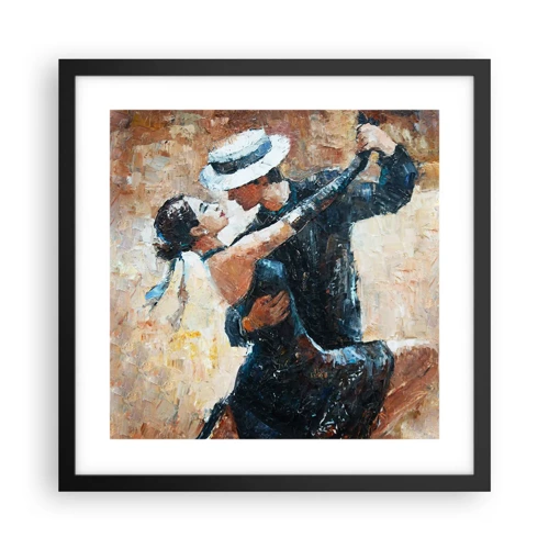 Poster in cornice nera - Alla Rodolfo Valentino - 40x40 cm