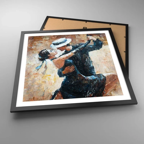Poster in cornice nera - Alla Rodolfo Valentino - 50x50 cm