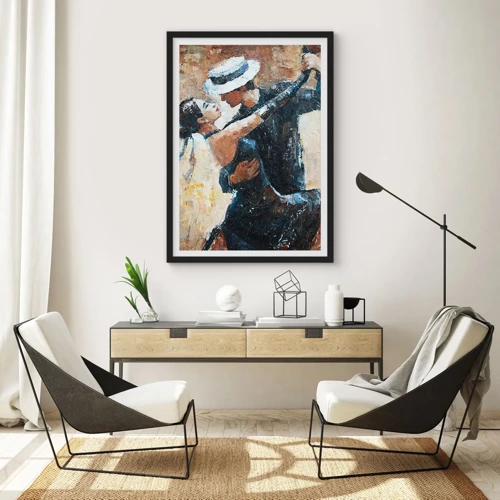 Poster in cornice nera - Alla Rodolfo Valentino - 50x70 cm