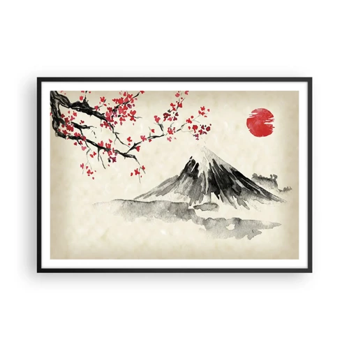 Poster in cornice nera - Amore per il Giappone - 100x70 cm