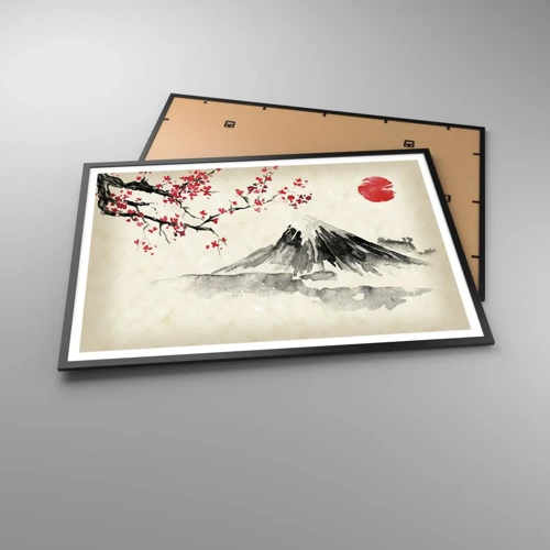 Poster in cornice nera - Amore per il Giappone - 100x70 cm