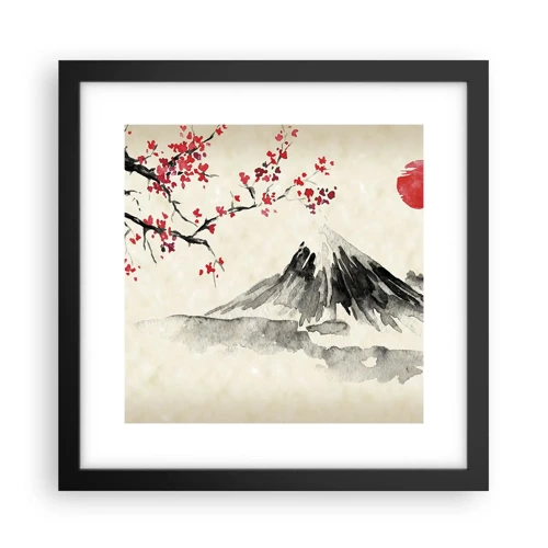 Poster in cornice nera - Amore per il Giappone - 30x30 cm