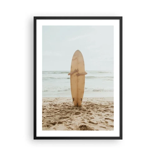 Poster in cornice nera - Amore per le onde - 50x70 cm