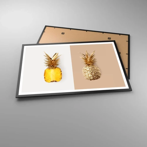 Poster in cornice nera - Ananas per due - 91x61 cm