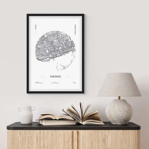 Poster in cornice nera - Anatomia di Toronto - 30x40 cm