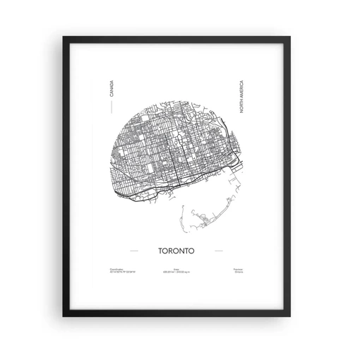 Poster in cornice nera - Anatomia di Toronto - 40x50 cm