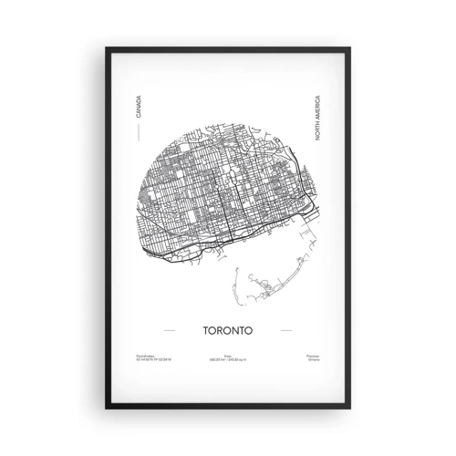 Poster in cornice nera - Anatomia di Toronto - 61x91 cm