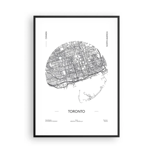 Poster in cornice nera - Anatomia di Toronto - 70x100 cm