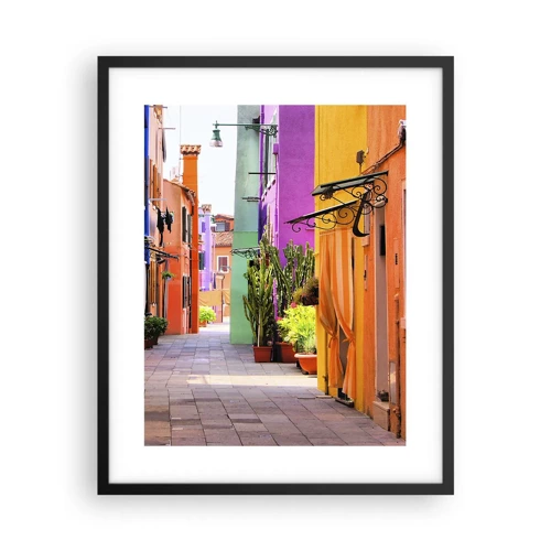 Poster in cornice nera - Angolo multicolore - 40x50 cm