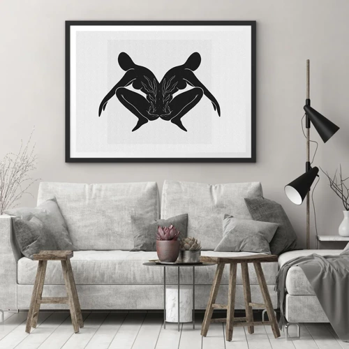 Poster in cornice nera - Anima comune - 100x70 cm