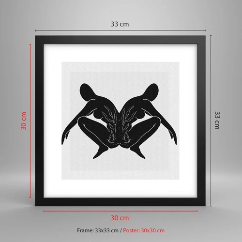 Poster in cornice nera - Anima comune - 30x30 cm