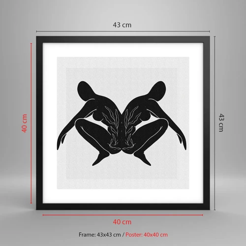 Poster in cornice nera - Anima comune - 40x40 cm