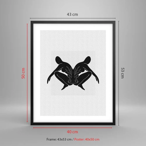 Poster in cornice nera - Anima comune - 40x50 cm