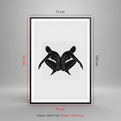 Poster in cornice nera - Anima comune - 70x100 cm